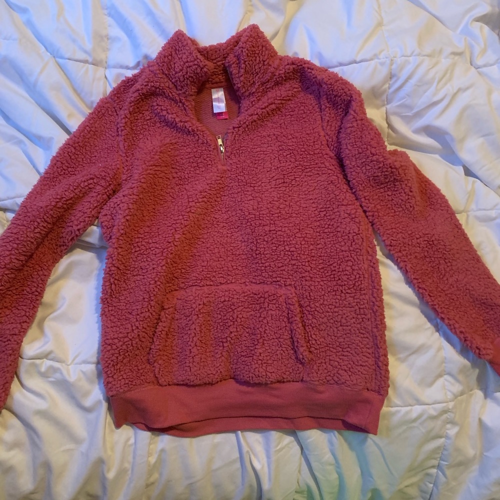 Pink quarter zip